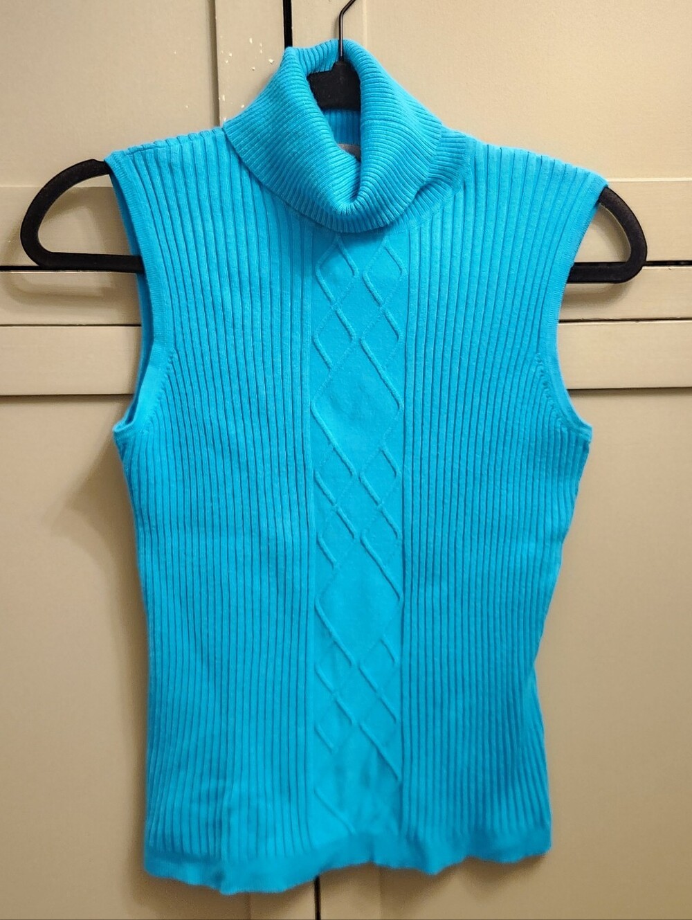 NOUVEAUX Turquoise Ribbed Top